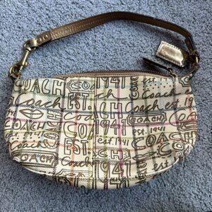 Coach small shoulder bag with Gold Accents